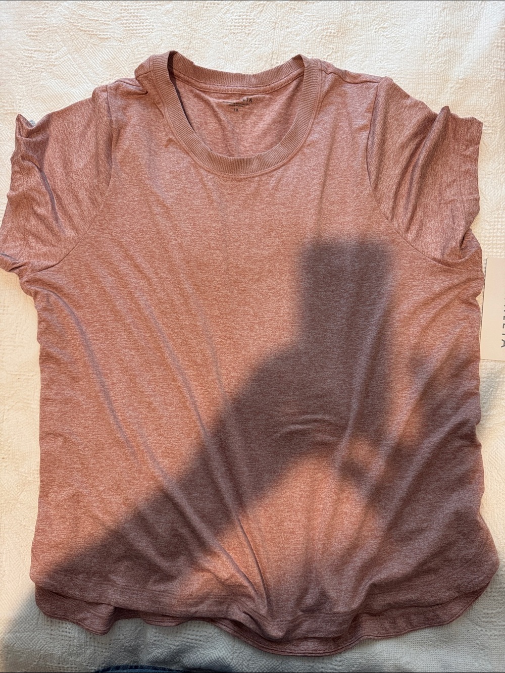 Athleta Short Sleeve Crew Tee in Mauve Rose